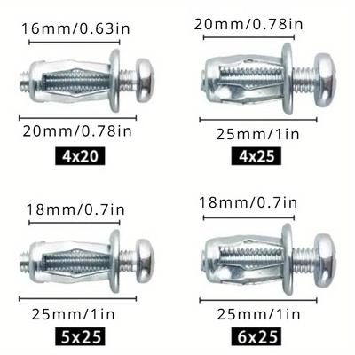 10 шт., лепестковые гайки для расширительных винтов, M4-20, M4-25, M5-25, M6-25, металлические гайки в форме лепестков, домкратные гайки с винтами