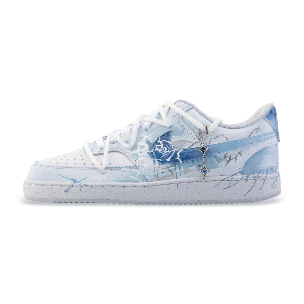 Nike Court Vision Drippy Ice Заблокировать Роза Устойчивый к истиранию Устойчивый к истиранию Низкие Скейтбордические кроссовки Мужские HM9862-002(Команда889-)