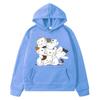 Милый кот Осень аниме толстовка флисовая толстовка y2k sudadera мультфильм пуловер мальчики куртка Kawaii толстовки детская одежда для девочек
