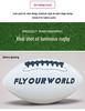 American-Style Luminous Glowing PU Football, Machine Sewn, Non-Slip, Sizes 6 & 9, Training Football.