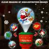 Fun Cartoon Santa Projector Flashlight Luminous Toy Kids Early Education Light Up Pattern Flashlight Baby Puzzle Christmas Gifts
