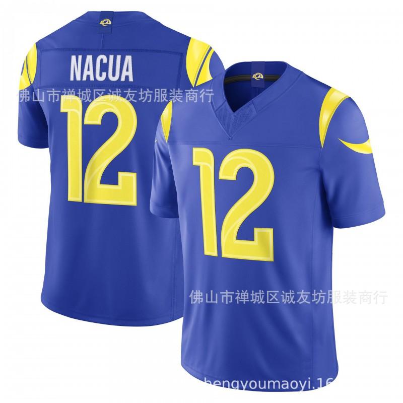 Mens 3rd Gen Rugby Jersey 12 Nacua Blue White S-3XL All