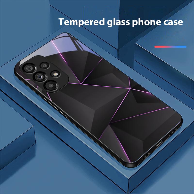 Призма Черный Для Samsung Galaxy S10 20 Plus 21 FE 22 23 24 FE 25 Ultra Черный Закаленное Стекло Чехол для Телефона Жесткий Чехол