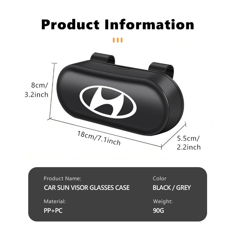 For Hyundai Car Sun Visor Sunglasses Glasses Case Eyeglasses Holder Clip Box Azera GDI i10 i20 i30 i40 ix20 ix35 Sonata Santafe ZZ37