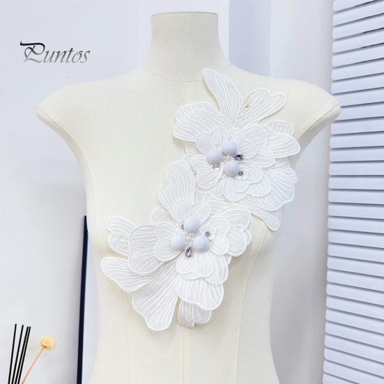3D Цветочный корсаж Аппликация Стразы Вышивка Свитер Платье Блузка Декор Сделай Сам Шитье Нашивка Одежда Аксессуары Свадебная Вечеринка Одежда Украшения