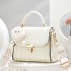Solid Pu Color Single Shoulder Crossbody Bag With Zipper Women Compartments