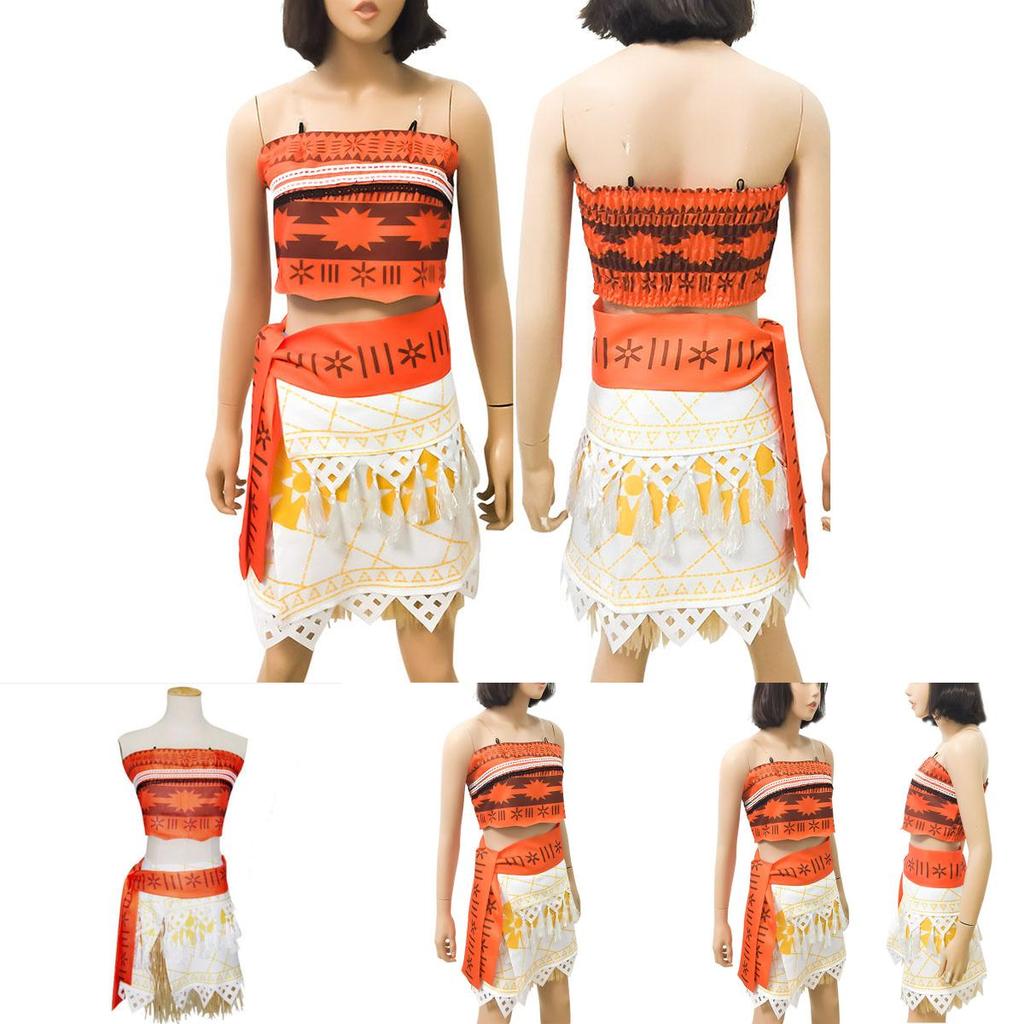 Beautifully Crafted Moana Princess Fancy Dress Set For Cosplay And Parties
