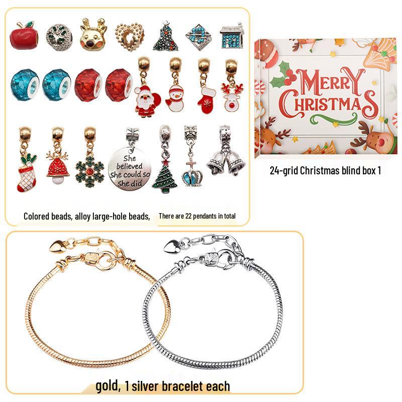 Gold Christmas Countdown Calendar: DIY Jewelry Set Gift
