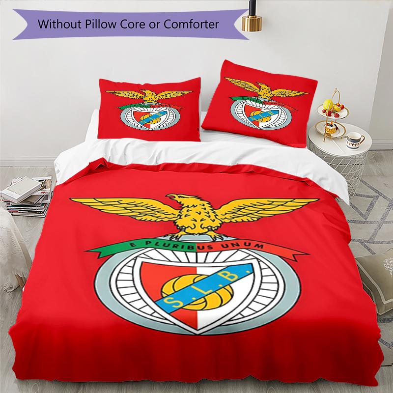 3pcs Football Team (18) Design Cover Set - HD Printed Bedding with 1 Cover and 2 Pillowcases - Perfect for Home and Dorm Decor