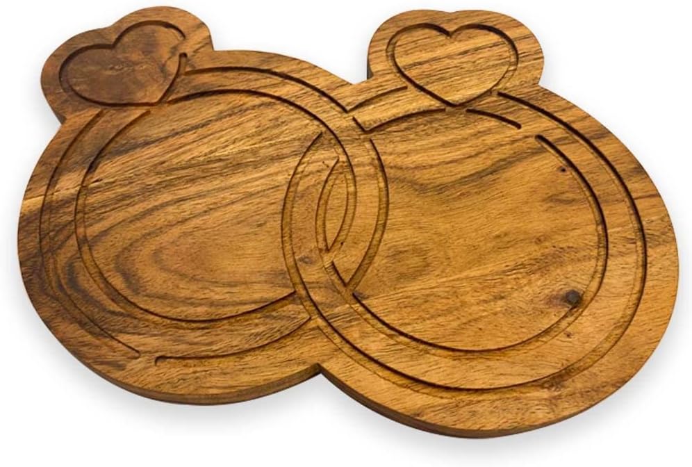 Valentine's Day Gifts Organic Acacia Kitchen Cutting Chopping Charcuterie Board Platter Butcher Block for Cheese and Vegetables Meat