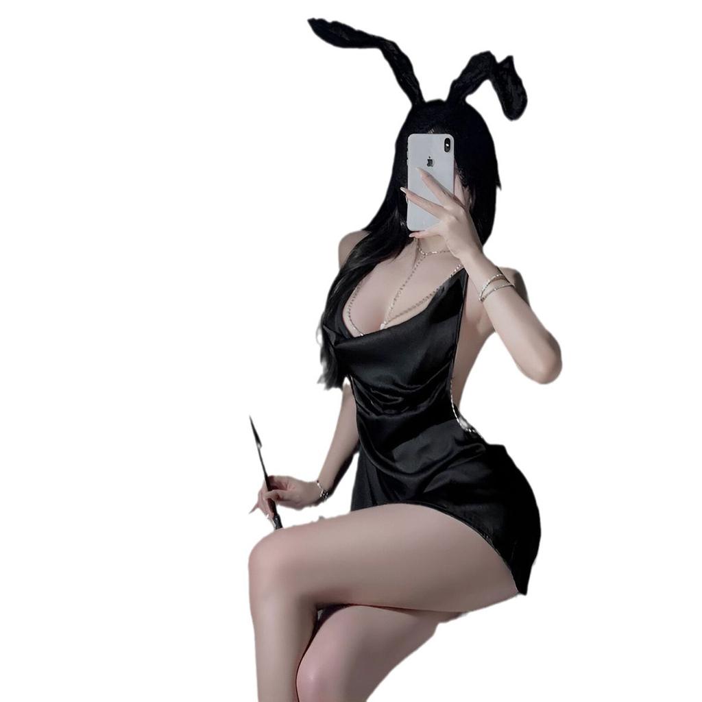 Sex Underwear High-end Sensual Sexy Collarbone Chain Hollow Slit Sling Pure Desire Beauty Back Rhinestone