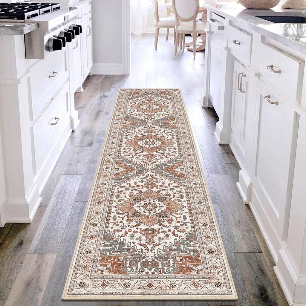 Hallway Runner Rugs Non Slip Machine Washable Carpet for Kitchen Entryway Living Bedroom Laundry Room Home Decoration