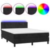 Maison Exclusive - Sommier à lattes de lit avec matelas et LED Noir 140x190 cm