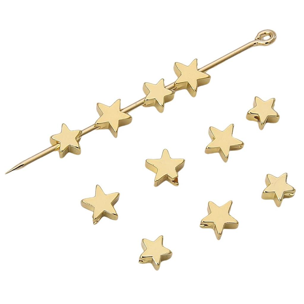 Copper Pentagram Separated Beads For DIY Jewelry Making Craft Accessories