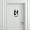 2Pcs Creative Funny Toilet Wall/Door Stickers Bathroom Decoration Vinyl Home Decor Decals Waterproof Poster Wallpaper On Wall