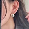 Glossy Ball Light Bulb Earrings Women's Niche Design Sense Light Luxury High Temperament Fashion New