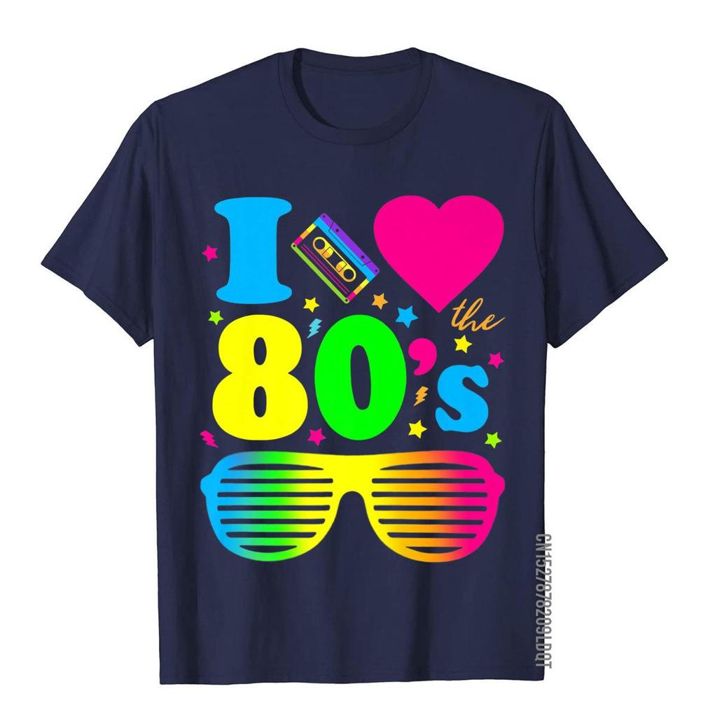 I Love The 80s T Shirts For Men Party Funny Vintage Brithday T Shirt Best Gift Tops & Tees Pure Cotton Casual