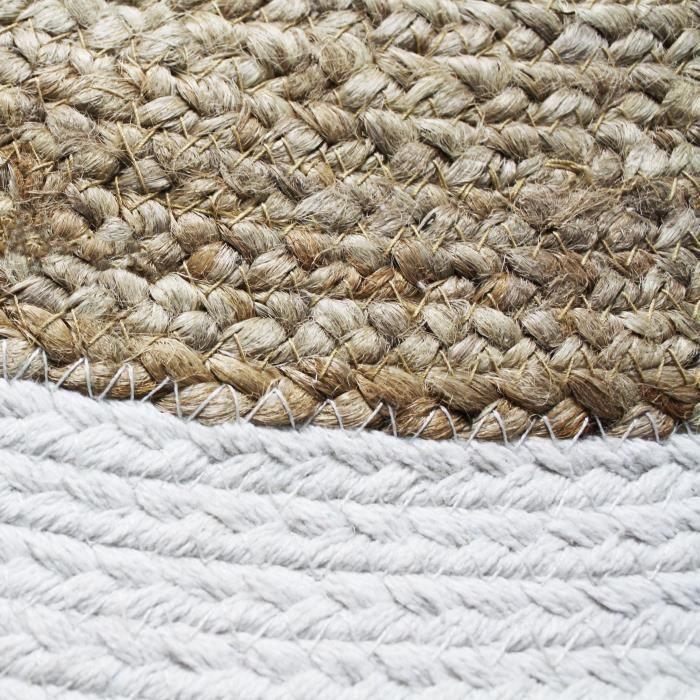DECO Jute Rug Diameter 120 Cm - White Edge