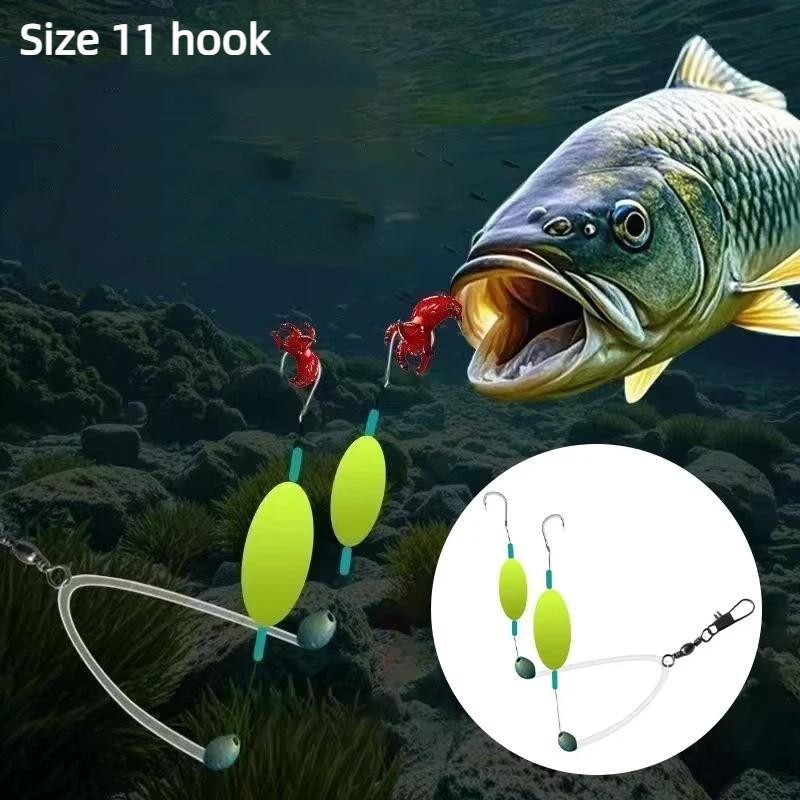 Anti Bottom Double Hook Fishing Rig Auto Reverse Design High Catch Rate Cost Effective for Bulk Fishing Gear Purchasers