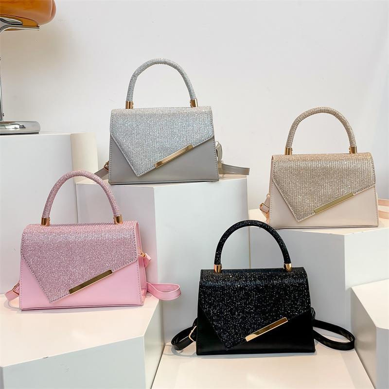 Bags For Women, High-end Single-shoulder Cross-body Bags, Women’s Bags, Versatile Handbags, Small Fresh Gold Silk Embroidery Thread Small Square Bags
