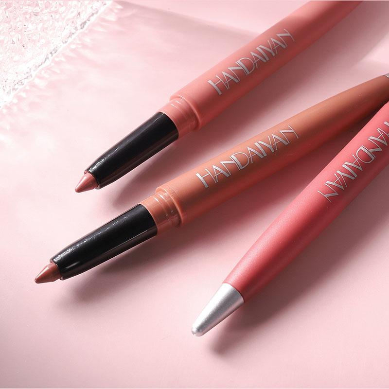 6-цветный матовый карандаш для губ Single Nude Lipstick Pen, стойкая водостойкая и не легко обесцвечивающаяся губная помада Hook Lip Pencil