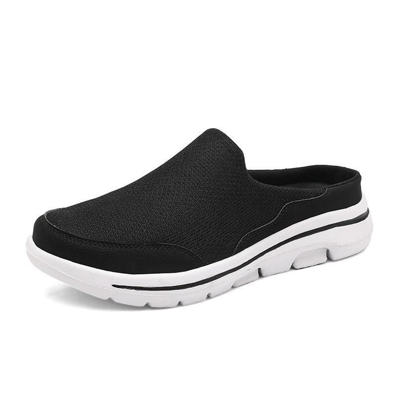 Men's Loafers Mule Half Sneakers Outdoor Casual Walking Shoes Backless Sneakers Backless Shoes