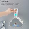Cloud Toothpaste Squeezer Hand Free Toothpaste Dispenser with Toothbrush Holder Wall Mounted Toothpaste Dispenser for Kids Gifts
