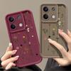 Цветочный принт однотонный защитный чехол для телефона Xiaomi 13T 11T Pro Poco F6 X6 Redmi Note 13 12 Pro 11 10 Цветочный противоударный матовый силиконовый мягкий чехол