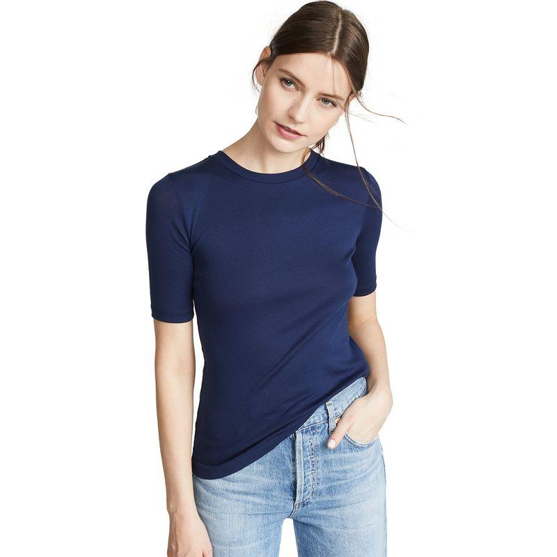 Fashion Stylish Simple and Versatile Ins Pure Color Silm Round Neck Short Sleeve T-Shirt 2025 New Arrival Pure Cotton Top T-shirt Women