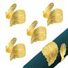 Leaf Napkin Rings Reusable Metal Napkin Holders Vintage Leaf Shaped Napkin Rings for Holiday Party Wedding Formal or Casual Dinning Table Decor