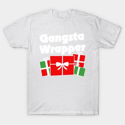Женская футболка Gangsta Wrapper Рождественский юмор Принт Харадзюку Кавайная футболка Летняя футболка с коротким рукавом Женская футболка Топ