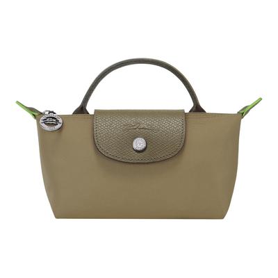 Le Pliage Green Сумка-тоут 'Пельмень' с логотипом, на молнии, из переработанного полиамида, женская, Артишок 34175919M04