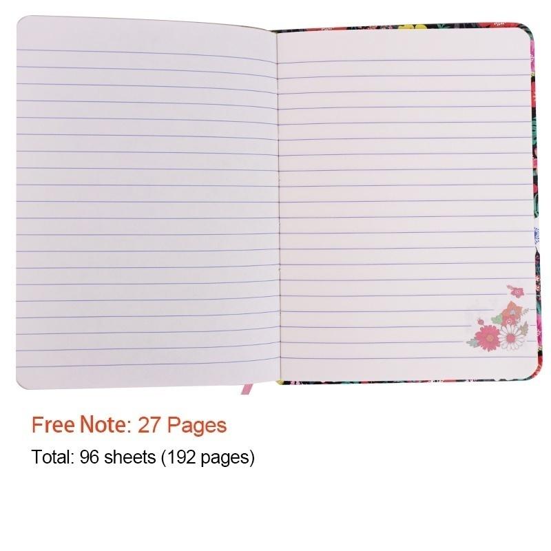 Floral Leather Cover Planner Notebook Daily Weekly Monthly Planner Stationery Office Supplies A5 A6