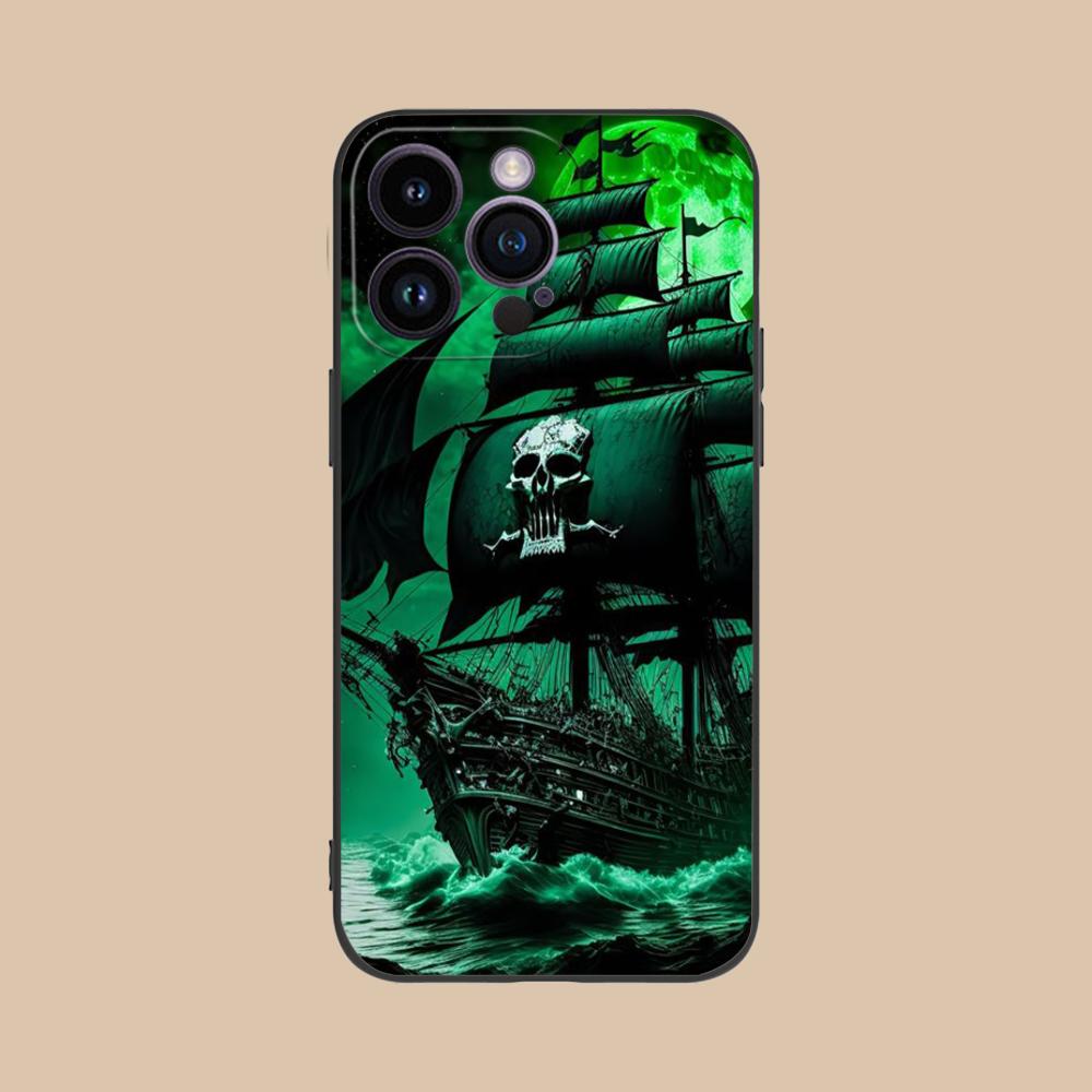 Пиратский Корсар Чехол для Мобильного Телефона для iPhone 17 16 15 14 13 12 11 X XR XS 8 7 Air Pro Max Plus Mini Цветной Чехол Чехол Роскошный