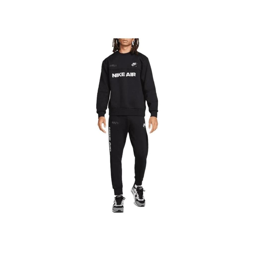 Nike Свитшот с принтом букв, круглым вырезом, длинным рукавом, мужской свитшот, черный DM5207-010