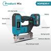Yofidra Brushless 30mm Electric Nail Gun 2in1 Nailer/Stapler Gun Cordless Framing Nailer Tacker Tool For Makita 18V Battery Pins