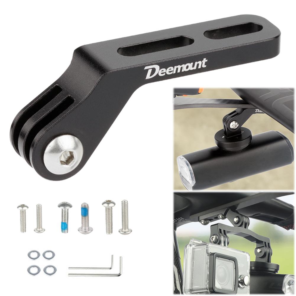 Bicycle Integrated Handlebar Headlight Bracket Road Bike Light Holder Aluminum Alloy Extension Stand for Sports Camera