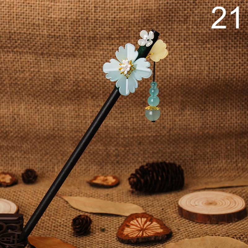 1PC Women's Hair Jewelry Wooden Hairpins Hair Stick Tassel Pendant Headdress Headwear Hair Clips