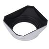 Lens Hood Square Retro 46mm Lens Hood Shade for Digital Camera Mirrorless Camera Silver