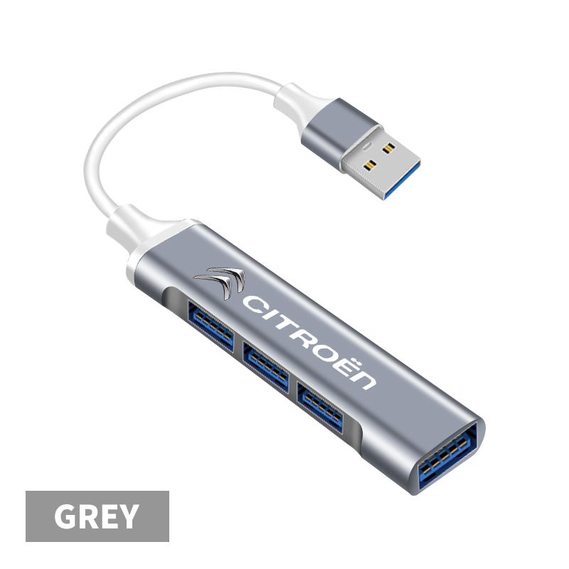 Автомобильный USB-хаб на 4 порта, высокоскоростной, Type C, мульти-разветвитель, адаптер, аксессуары для Citroen C1 C3 C4 C5 C6 DS 3 DS 4 DS 5