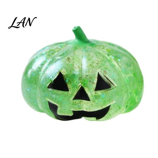 Boredom Relief Pumpkin Toy 1/4Pcs Halloween Stress Toy, Smiling Head Squeeze Festive Party Supplies Clear Glitter Office Desk for Relieve Anxiety
