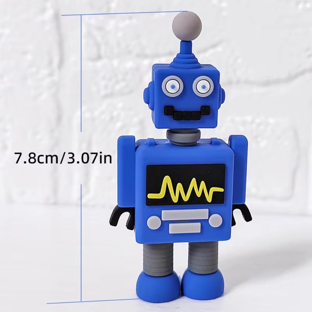 Robots Gear Cake Toppers Interactive Robot Decor Happy Birthday Boys Party Cupcake DIY Robot Theme Decorations Party Supplies