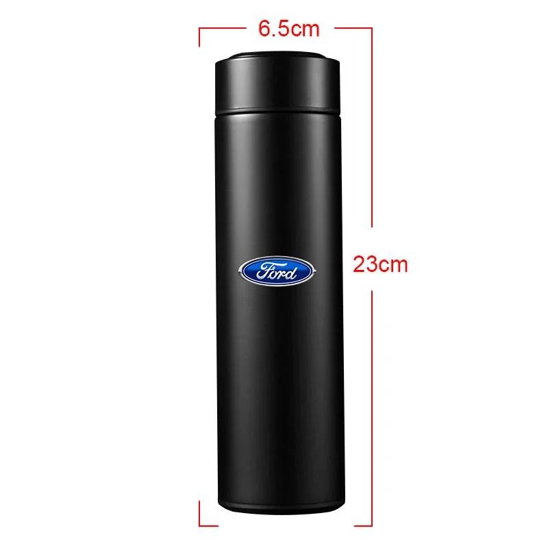 Focus Hot For Ford Intelligent Car Thermos Cup Tea Coffee Vacuum Flask Temperature Display Water Bottle For Ford Focus 3 2015-20