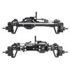 LCG Heavy Aluminum Front Rear Portal Axle Set+Brass Knuckles 50° 4WS for 1/10 RC Crawler Axial Capra 1.9 Chassis
