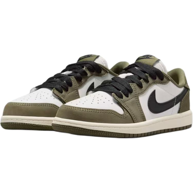 Jordan Кроссовки Air Jordan 1 Low White Green для детей HQ6996-200