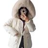 Women's Loose Fitting Casual Down Jacket, Medium Length Cotton Jacket, Large Pocket, Thickened Cotton Jacket