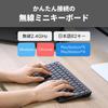 Buffalo Wireless Mini Keyboard, Slim, Portable, USB Receiver Included, Japanese, Black, BSKBW355BK