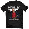 Razor Shotgun Justice Rock Band Graphic Tee 100% Cotton Round Neck Casual Unisex T-shirt Summer Top