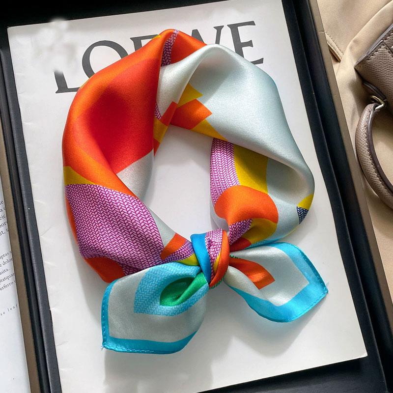 New 100% Natural Real Silk Scarf Women Bandana Square Scarves Wrap Kerchief Mulberry Fashion Luxury High Quality Hijab For Lady
