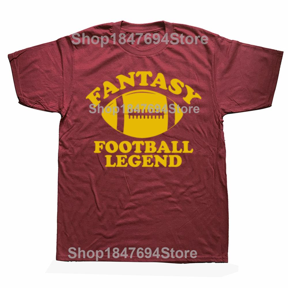 Funny Fantasy Football Legend Graphic 100% Cotton T-shirts Men Women's Fashion Casual Tshirt Dad Oversized Streetwear T Shirt